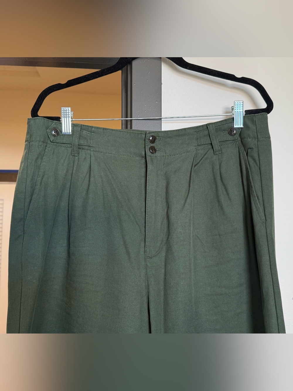 Madewell Green “The Harlow Wide-Leg Pant” Wide-Leg Women's Pants Size 14 - Picture 2 of 5